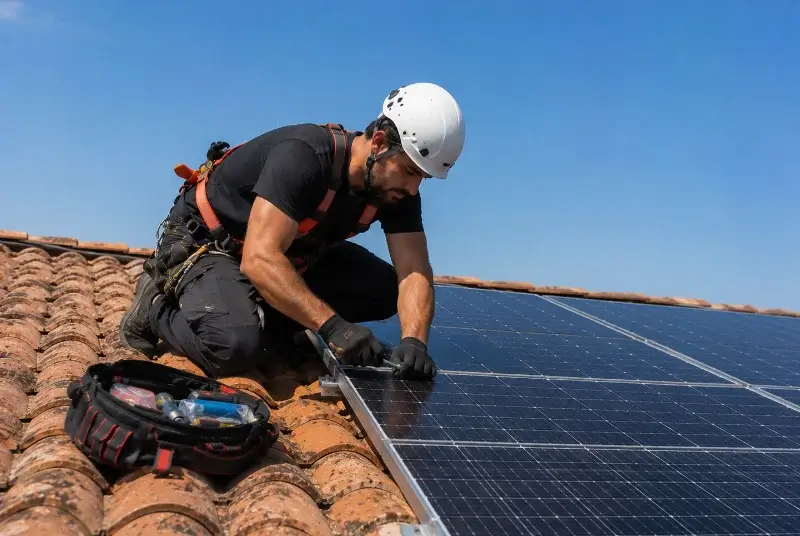 Maintenance et monitoring de panneaux solaires à Parcoul-Chenaud